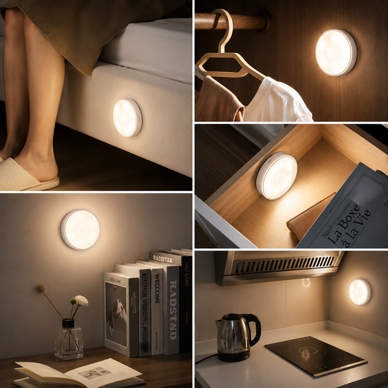 Motion Sensor Light for Home with USB Charging Wireless LED Night Light ( Pack of 2)