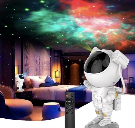 Astronaut Galaxy Projector - 360 Magnetic Head Rotation, Remote Control